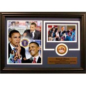 Barack Obama with Commemorative JFK Half Dollar Ph