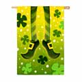 Garden Sized Flag - Leaping Leprechaun