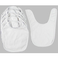 Infant Baby Velcro Bib - White