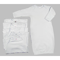 Long Sleeve Layette Gown -Newborn/White...