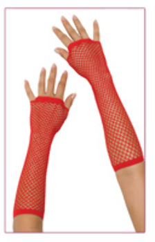 EAN 4890808000755 product image for Long Fishnet Gloves - Red | upcitemdb.com
