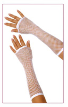 EAN 4890808000762 product image for Long Fishnet Gloves - White | upcitemdb.com