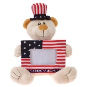 6.5" Welcome Home Patriotic Photo Frame Bear