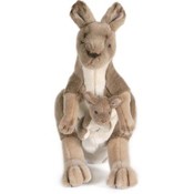 14" Kangaroo With Baby Plush