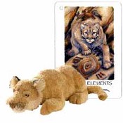 14" Lying Cougar Plush