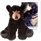 12" Sitting Black Bear  Plush