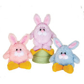 7" 3 Asst. Color Round Body Bunnies