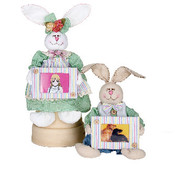 13" Boy/Girl Stitched Country Rabbits