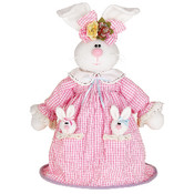 13" Dressed Bunny W/Baby Bunnies