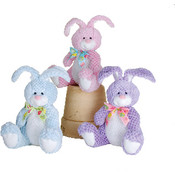 9" 3 Asst. Pastel Color Kohair Bunnies