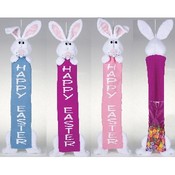 28" L 3 Asst. Color "Happy Easter"  Banner
