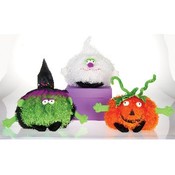 Hi-Mink Bean Bag Witch,  Ghost, and Pumpkin