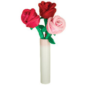 12" 3 Asst. Color Roses W/Sound