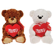 19" 2 Asst. Cuddle Bears With Heart