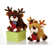 7" 2 Asst. Color Standing Reindeer