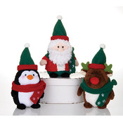 6.5" 3 Assorted  Christmas Plush