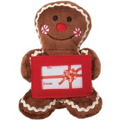 6" Sitting Gingerbread Man Holding Gift Card