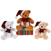 6" 3 Assorted Color Christmas Bears