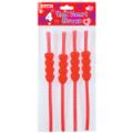 Red Hear Straws