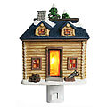 Log Cabin Flickering Night Light
