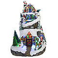 Animated Christmas Tree with Village Scene
