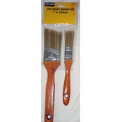 2 Piece Paint Brush Set with Wooden Handles