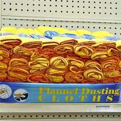 Yellow Flannel Cloth Duster Display