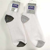 Men's Sizes 10-13 White Ankle Socks
