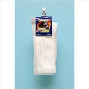 Men's White with Grey Toe and Heel Crew Sport Sock
