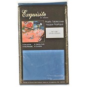 Crown Blue Plastic Table Cover 54" x 108"