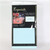 Crown Light Blue Plastic Table Cover 54 x 108