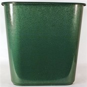 Wastebasket Green, Black or Gray 12" Tall