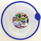 3 Section Round Food Storage w/Rubber Trim Lids