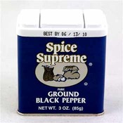 Spice Supreme Ground Black Pepper Tin