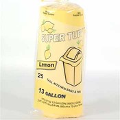 Super Tuff Lemon Tall Kitchen Bag 13 Gallon