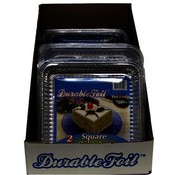 Foil Square Cake/Lid 7 3/8 x 7 3/8 x 1 5/16"