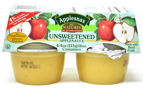 APPLESNAX, UNSWEETENED APPLESAUCE