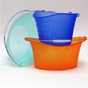 Oval Bucket with Wire Handle 12 x 7.25 x 5.75(H)
