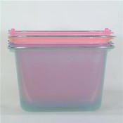 Transparent Pastel Caddy 9x8x6 W/ Wire Handle