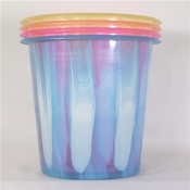 Wastebasket 4 Pastel Colors 9.5" Tall