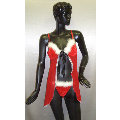 Santa Marabou Mesh Chemise Set
