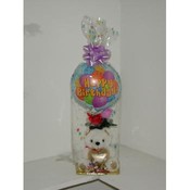 Happy Birthday Bear with Flower and Candy