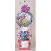 Lotion Set In A Wire Basket with Balloon