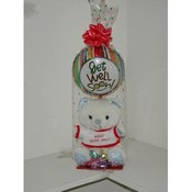 Medium Size Bear with Get Well Soon Balloon