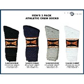 3Pk Men's Crew Sock, Grey