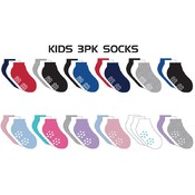 3 Pack Girl's No Show Socks - Size 6-8