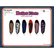 Ladies Ballet Flats W/ Printed Insoles