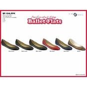 Ladies Ballet Flats W/Perforated Edge