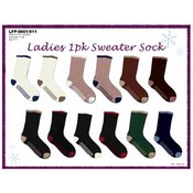 Ladies 1Pk Sweater Sock