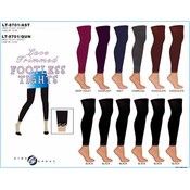 Ladies Footless Tights W/ Lace Ast Colors